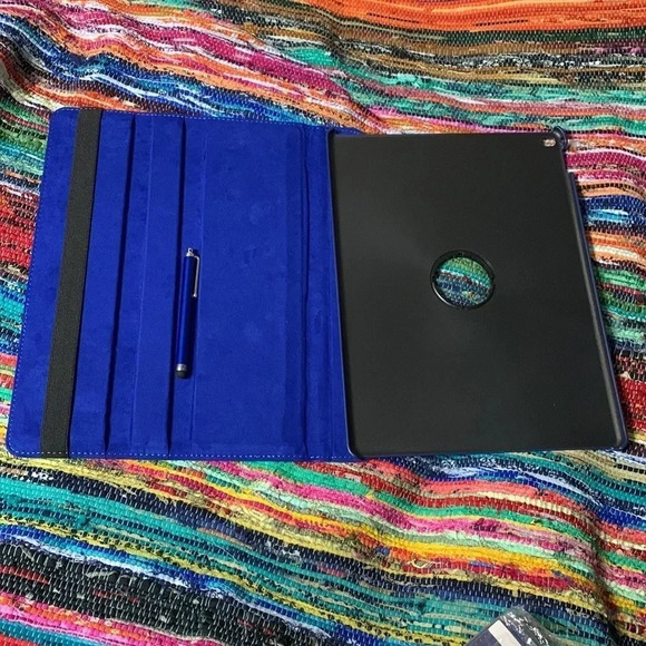 IPAD Pro 12.9 case, screen protector navy blue, NWT - Picture 2 of 4